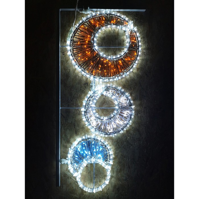 Светодиодная консоль "ШАРЫ", 1 х 0.45 м, led-шнур 6м, метраж 15м, 60Вт, металлический каркас