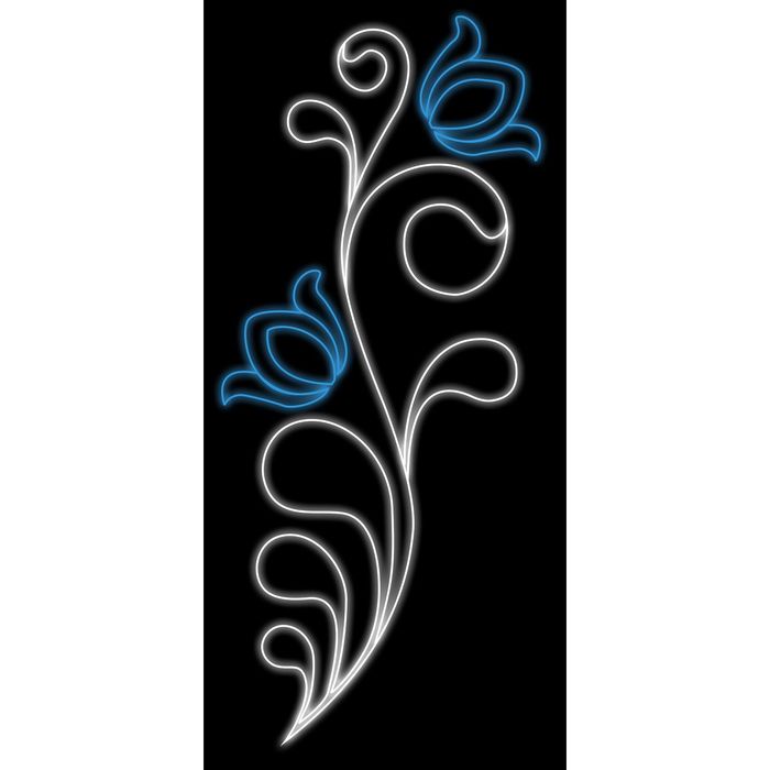 Светодиодная консоль "ЦВЕТОЧНЫЙ МОТИВ", 1.5 х 0.7м, led-шнур 12м, 35Вт, металлический каркас