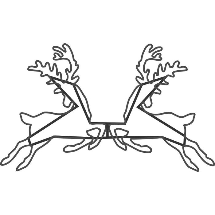 Светодиодное панно "СЕВЕРНЫЙ ОЛЕНЬ", 2 х 1.66 м, led-шнур 14 м, 36 Вт, металлический каркас