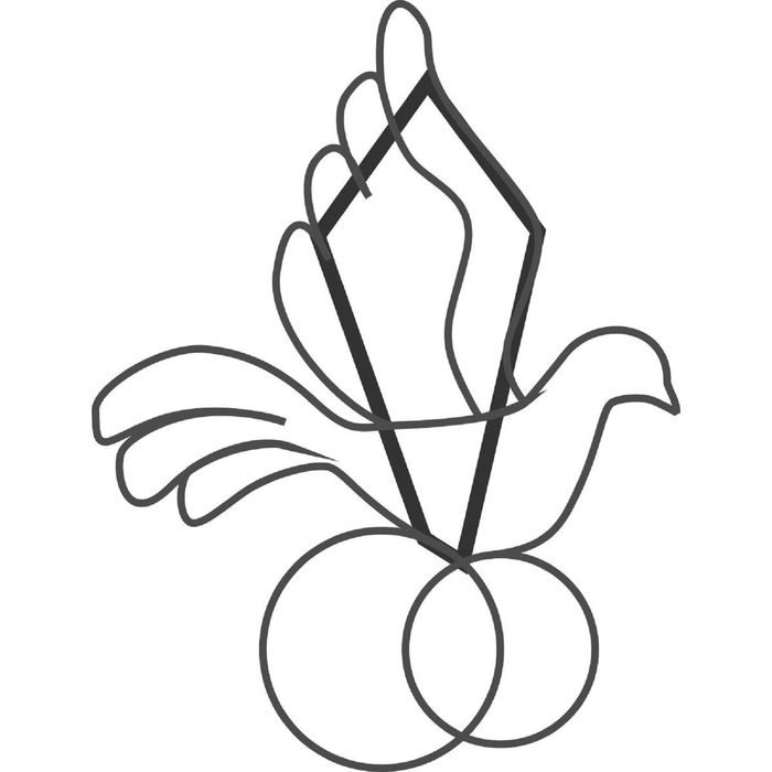 Светодиодное панно "ГОЛУБЬ с обручальными кольцами", 1х0.76м, шнур 8м, 20Вт, металл. каркас