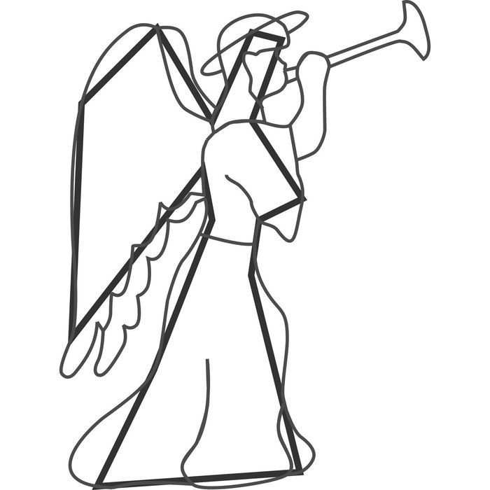 Светодиодное панно "АНГЕЛ", 1.5 х 1.14 м, led-шнур 14 м, 36 Вт, металлический каркас