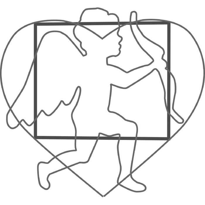 Светодиодное панно "КУПИДОН", 1.8 х 1.95 м, led-шнур 18 м, 46 Вт, металлический каркас