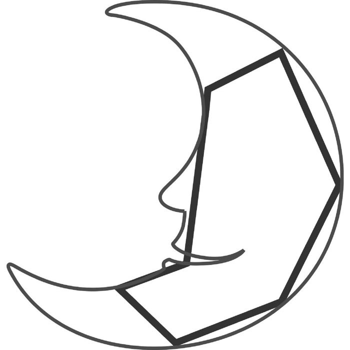 Светодиодное панно "МЕСЯЦ", 1.5 х 1.44 м, led-шнур 6 м, 16 Вт, металлический каркас