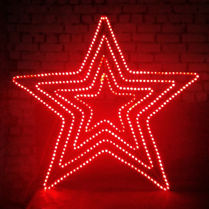 Светодиодное панно «Звезда», 80 × 76 × 4 см, 20 Вт, 220 В светодиодное панно ёлки 270 × 150 × 30 см 80 вт 220 в