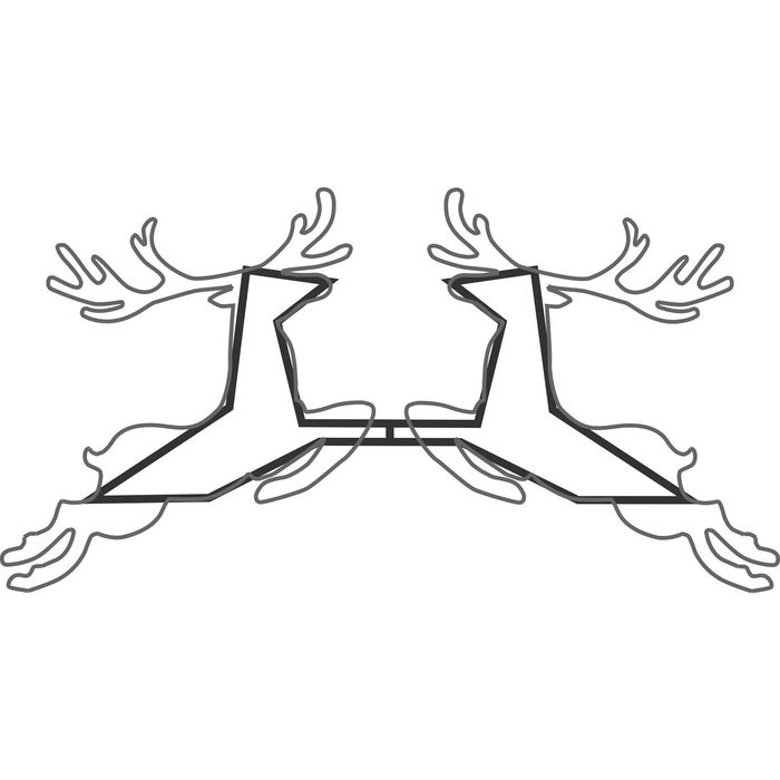 Светодиодное панно "БЕГУЩИЙ ОЛЕНЬ", 1.5 х 1.92 м, led-шнур 14 м, 96 Вт, металлический каркас