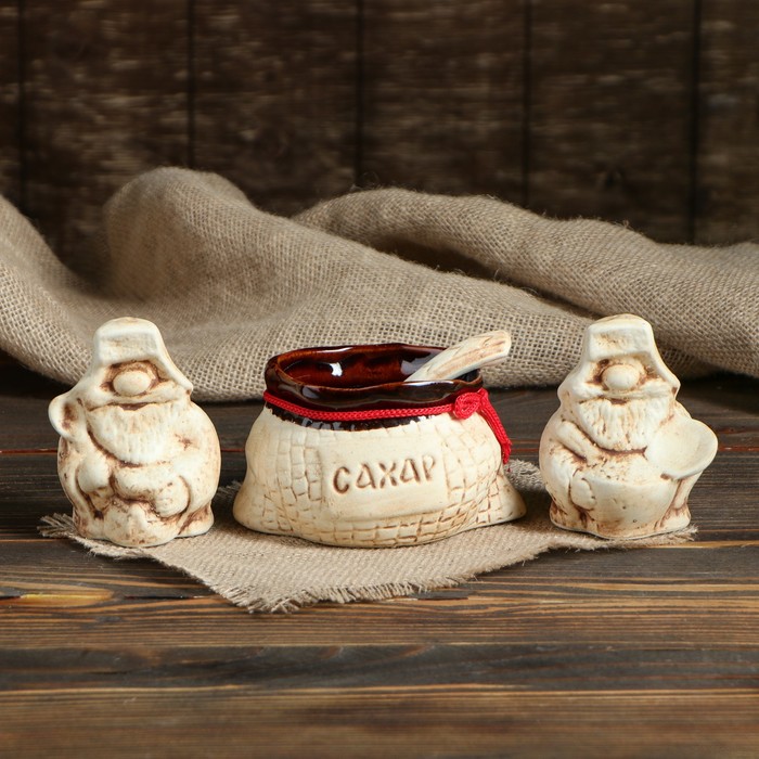 Набор для специй "Домовята с мешком" 4 предмета