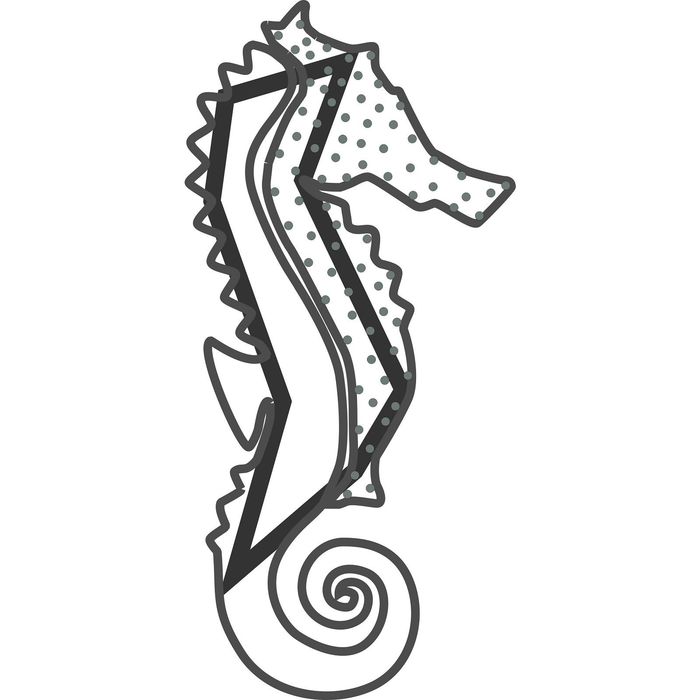 Светодиодное панно "МОРСКОЙ КОНЕК", 2.5 х 1.2 м, led-шнур 16 м, 80 Вт, металлический каркас 163898