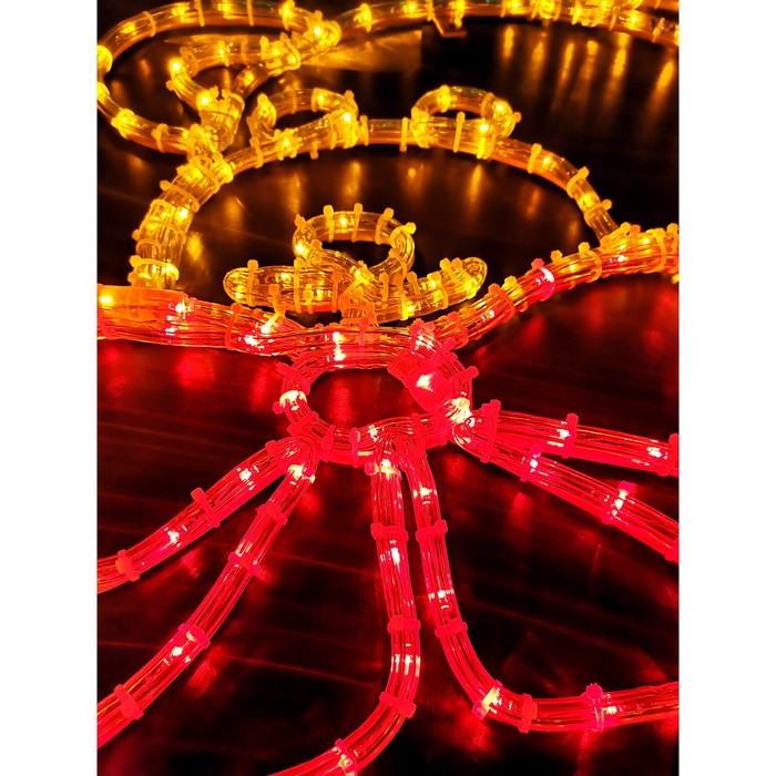 Светодиодное панно "МИШКА", 1 х 0.89 м, led-шнур 12 м, 30 Вт, металлический каркас