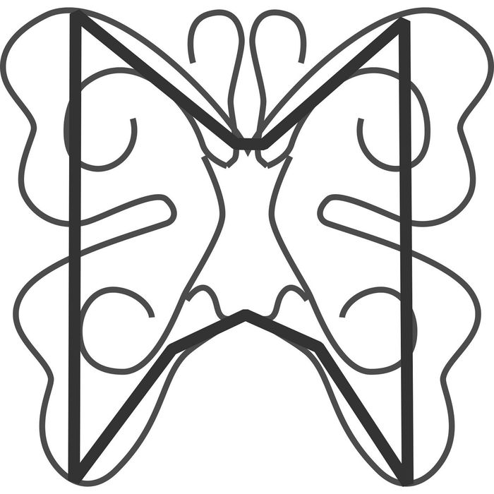 Светодиодное панно "БАБОЧКА", 1.3 х 1.34 м, led-шнур 18 м, 46 Вт, металлический каркас