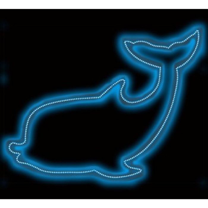 Светодиодное панно "ДЕЛЬФИН НЫРЯЮЩИЙ", 2.1 х 2.7 м, led-шнур 10м, 26Вт, металлический каркас