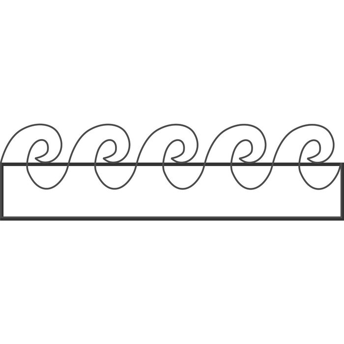 Светодиодное панно "ВОЛНА", 1.2 х 0.33 м, led-шнур 6 м, 16 Вт, металлический каркас