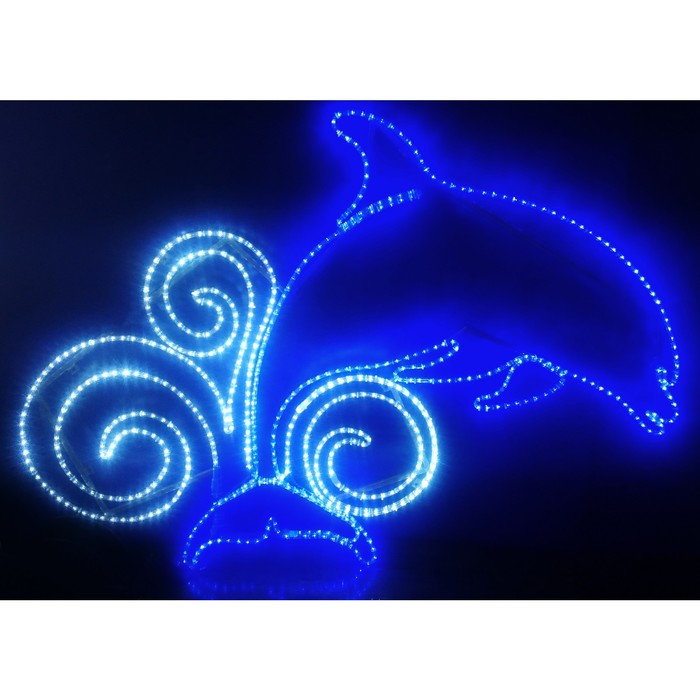 Светодиодное панно "МОРСКОЙ МОТИВ", 1.5 х 1.5 м, led-шнур 18 м, 50 Вт, металлический каркас