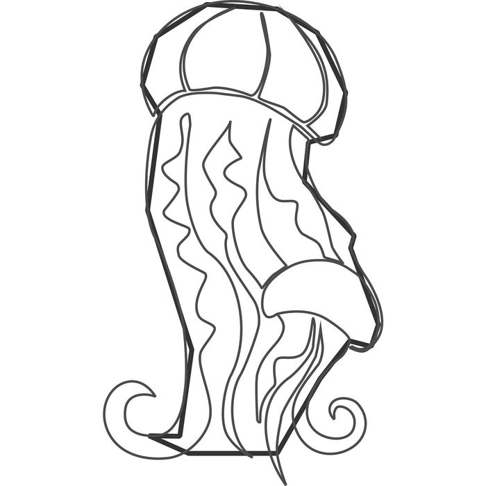 Светодиодное панно "МЕДУЗЫ", 2 х 1.15 м, led-шнур 24 м, 60 Вт, металлический каркас