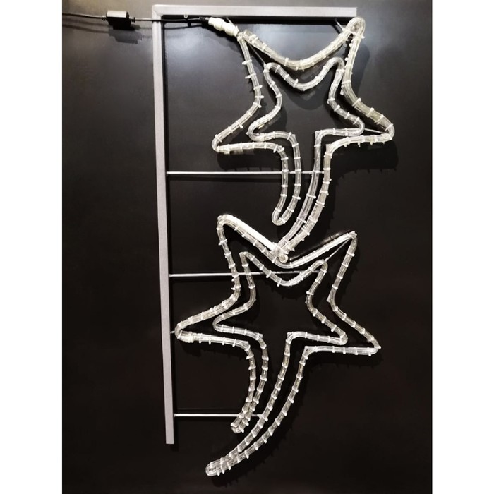 Светодиодная консоль "ДВЕ ЗВЕЗДЫ", 1 х 0.5 м, led-шнур 8 м, 25 Вт, металлический каркас