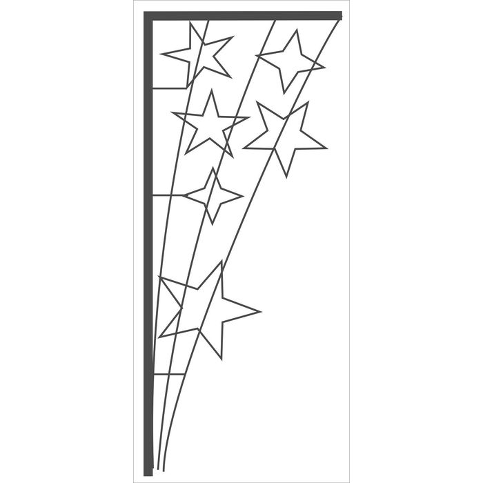 Светодиодная консоль "ШЕСТЬ ЗВЕЗД", 1.5 х 0.65 м, led-шнур 22 м, 60 Вт, металлический каркас