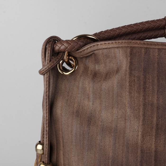 Сумка женская на молнии, 1 отдел с перегородкой, 1 наружный карман, цвет хаки