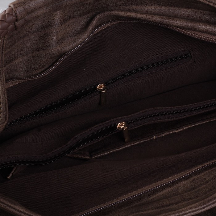 Сумка женская на молнии, 1 отдел с перегородкой, 1 наружный карман, цвет хаки