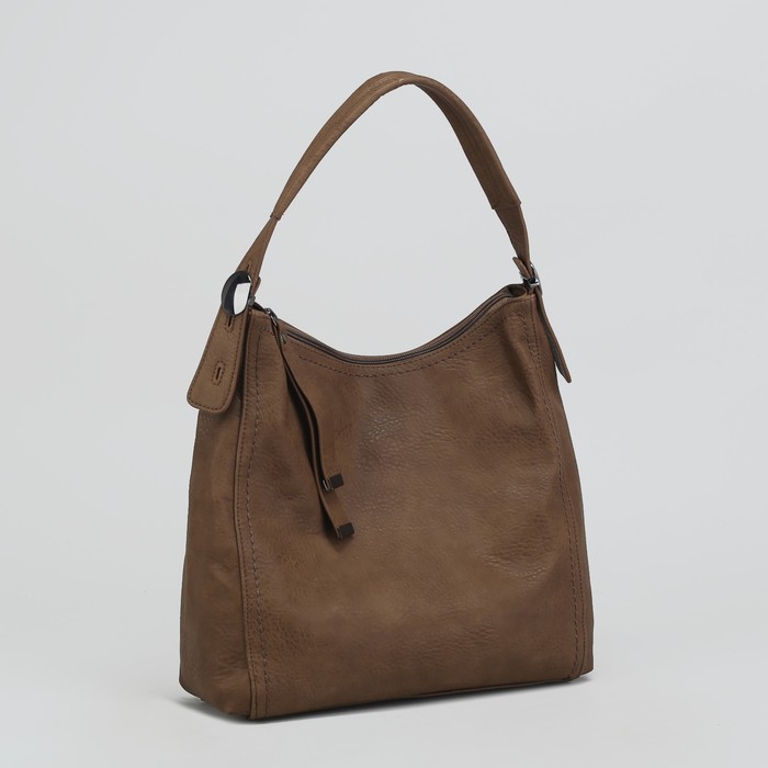 Сумка женская на молнии, 1 отдел с перегородкой, 1 наружный карман, цвет хаки