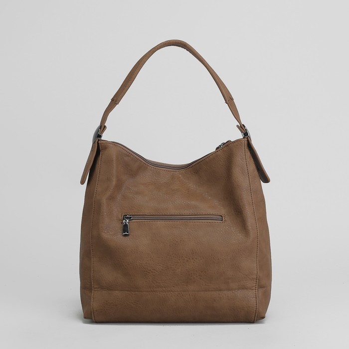 Сумка женская на молнии, 1 отдел с перегородкой, 1 наружный карман, цвет хаки