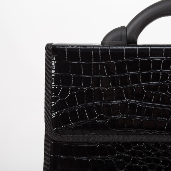 Портфель деловой "Колпино", 2 отдела, чёрная анаконда