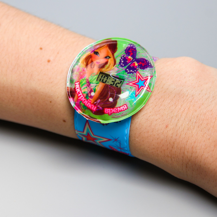 Часы наручные электронные «Флора», феи ВИНКС: Флора, 22,5 х 4,5 см