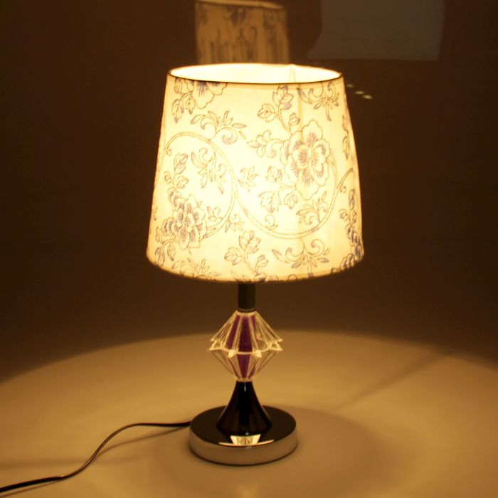 Лампа настольная "Синие цветы"