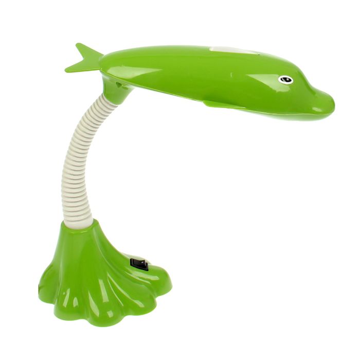 Лампа настольная "Дельфин", зелёная