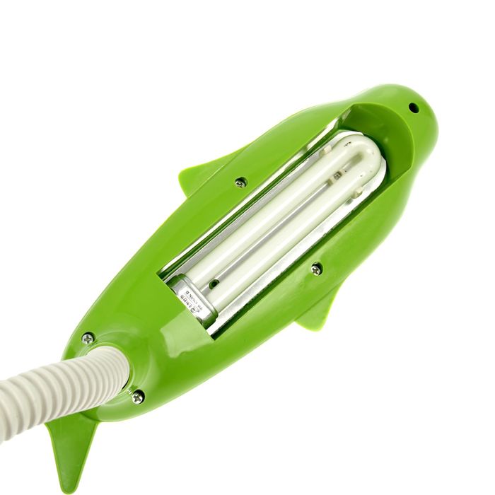 Лампа настольная "Дельфин", зелёная