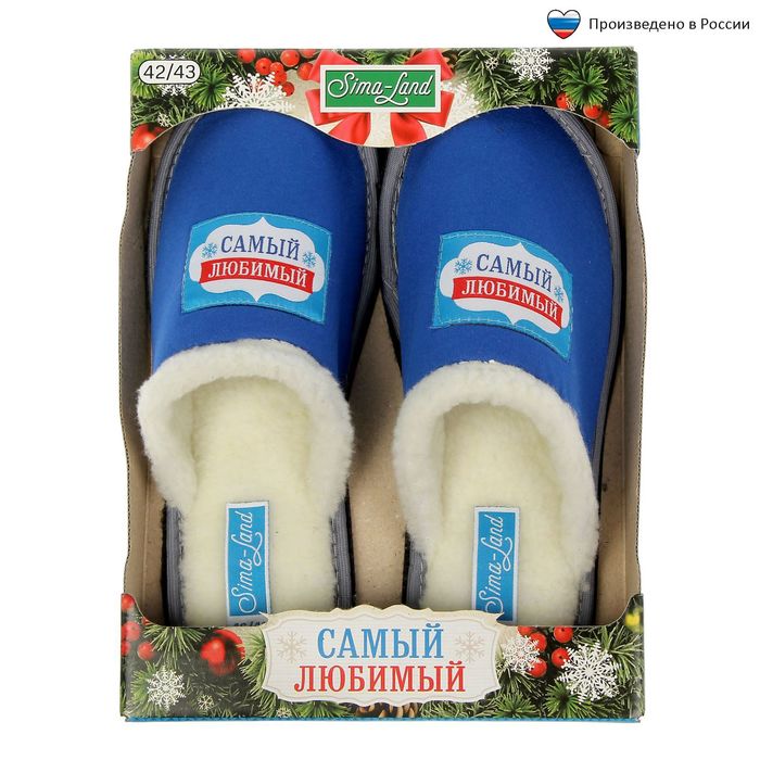 Обувь домашняя мужская "Самый любимый", размер 42/43