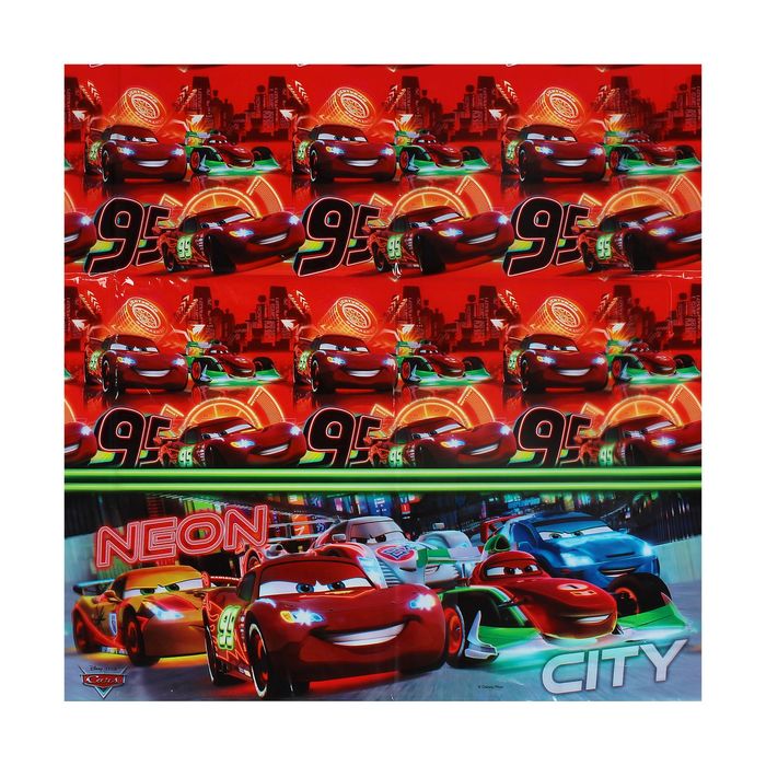 Скатерть 120*180 см "Тачки. Неоновый город" / Cars Neon