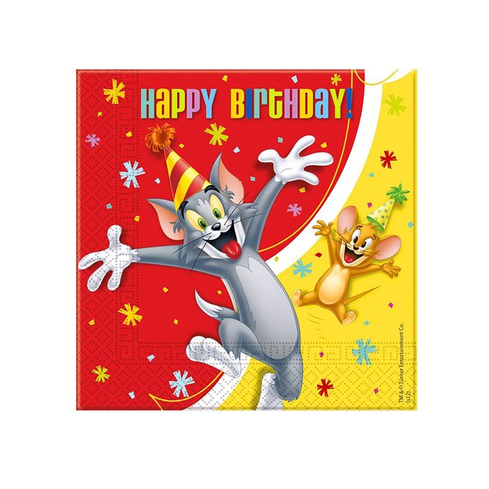 Салфетки бумажные "Том и Джерри", 33 х 33 см, набор 20 шт.