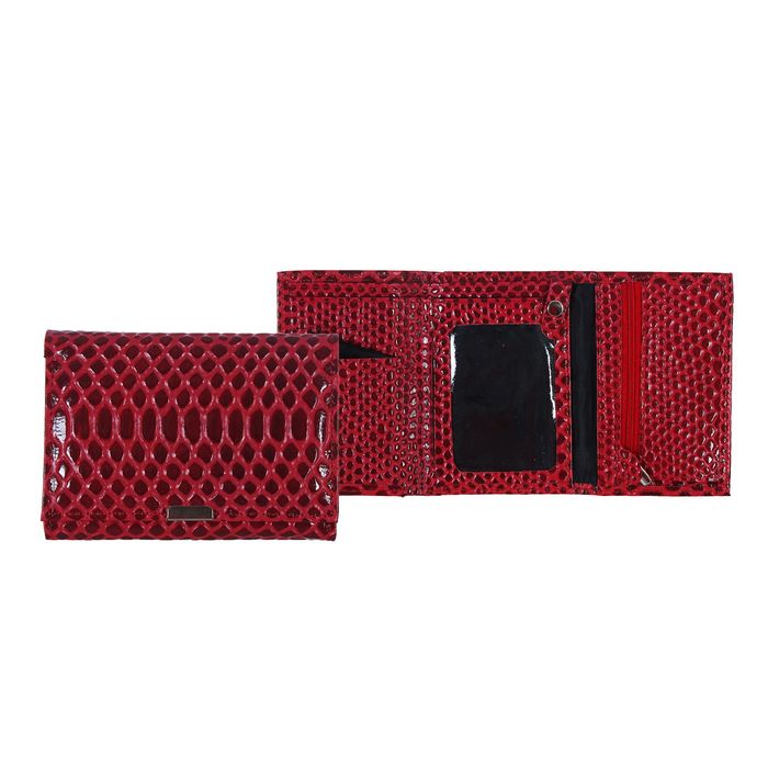 Кошелёк женский на клапане, 1 отдел для купюр, для монет, для кредитных карт, цвет бордовый