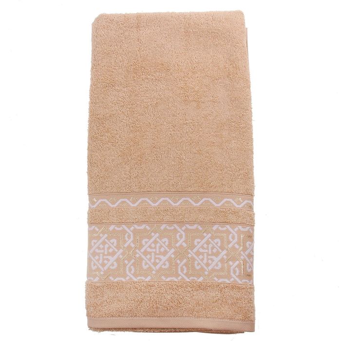Полотенце махровое TWO DOLPHINS MARIKA 50*90 см бежевый, хлопок, 460 гр/м