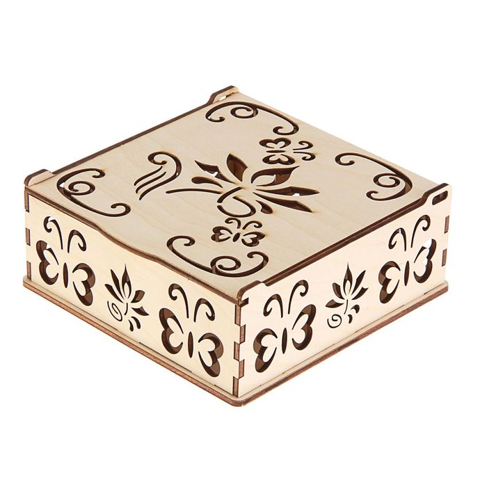 Шкатулка "Бабочки" размер 160*160*60