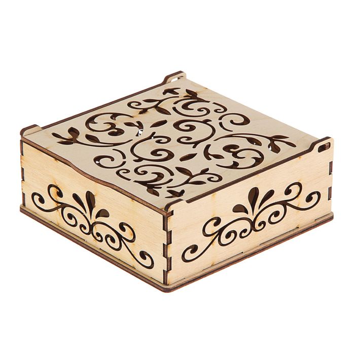 Шкатулка "Ажурная резная" размер 160*160*60
