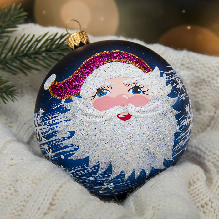 Новогодний шар ручной работы "Мороз" микс