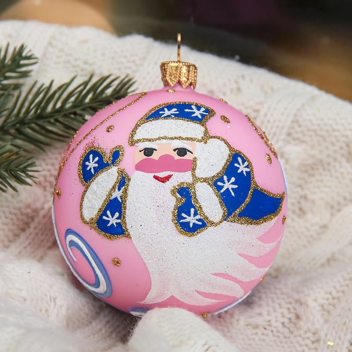 Новогодний шар ручной работы "Морозко" микс