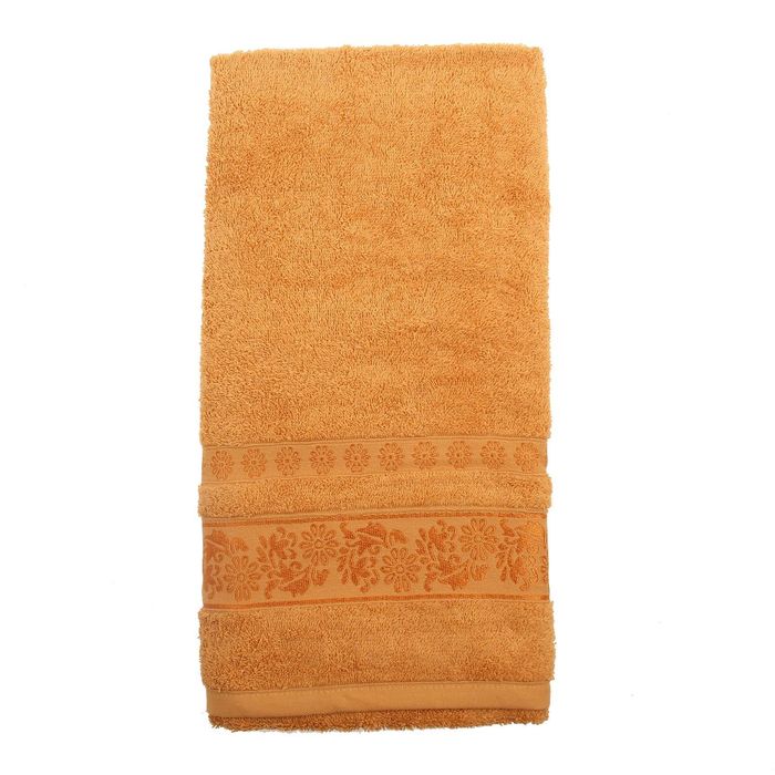 Полотенце махровое TWO DOLPHINS ILAYDA 50*90 см горчичный, хлопок, 460 гр/м