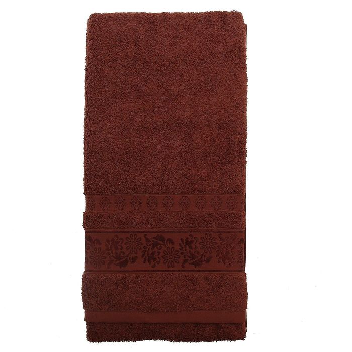 Полотенце махровое TWO DOLPHINS ILAYDA 50*90 см шоколадный, хлопок, 460 гр/м