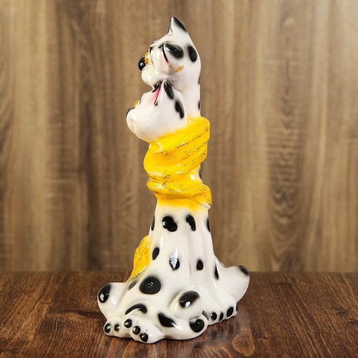 Копилка "Коты в шарфе" глянец, белый леопард, микс