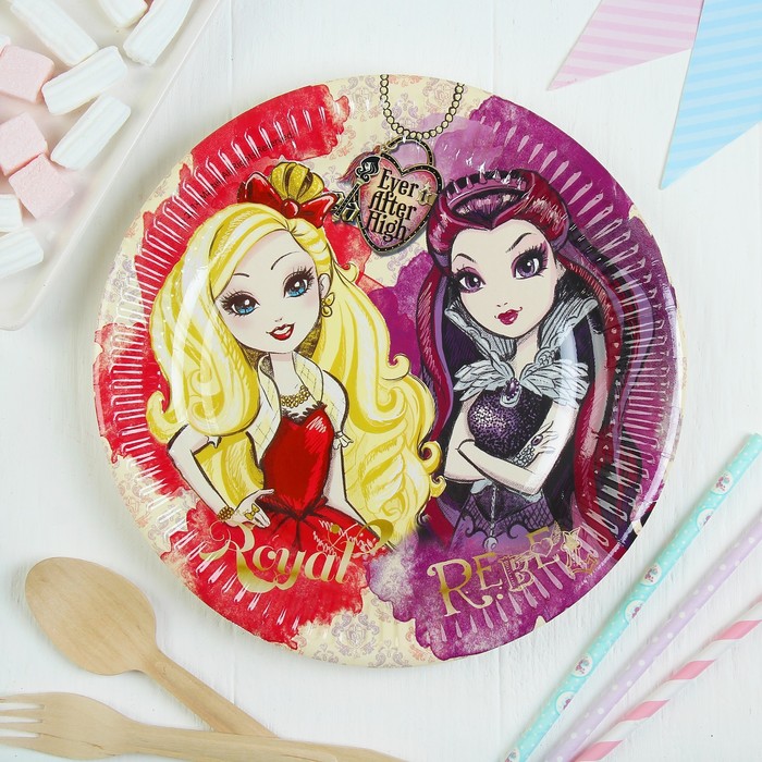 Тарелки "Эвер Афтер Хай" 23см (набор 8 шт) / Ever After High