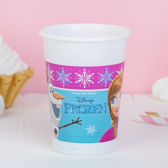 Стаканы пластиковые "Холодное сердце. Северное сияние", 200 мл, набор 8 шт.