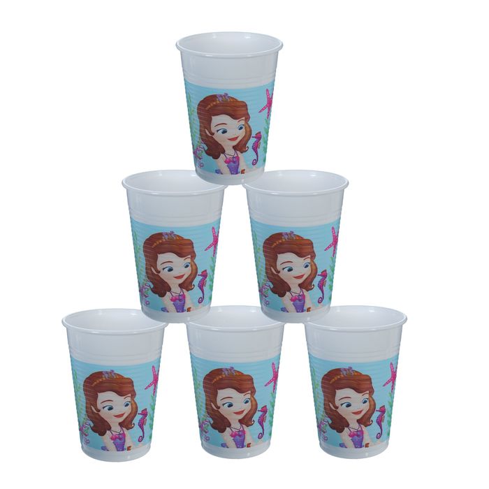 Стаканы пластиковые "Принцесса София" 200 мл (набор 8 шт)/ Sofia Pearl of The Sea