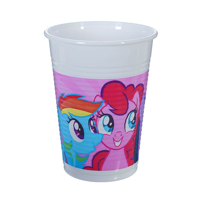 Стаканы пластиковые "Моя маленькая Пони" 200 мл (набор 8 шт) / Rainbow Pony