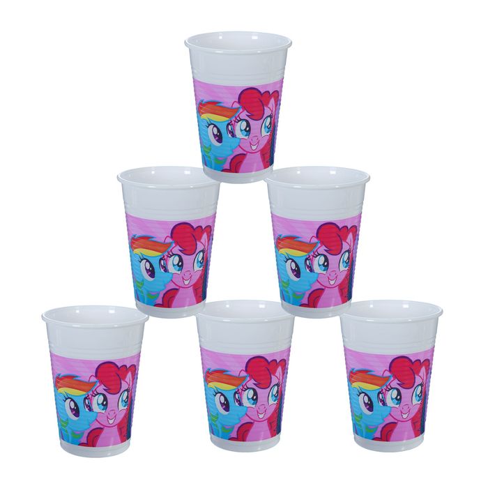 Стаканы пластиковые "Моя маленькая Пони" 200 мл (набор 8 шт) / Rainbow Pony