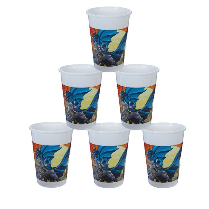 Стаканы пластиковые "Бэтмен" 200 мл (набор 8 шт) / Batman Dark Hero
