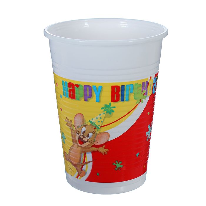 Стаканы пластиковые "Том и Джерри" 200 мл (набор 8 шт) / Tom and Jerry