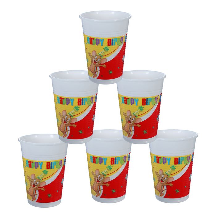 Стаканы пластиковые "Том и Джерри" 200 мл (набор 8 шт) / Tom and Jerry