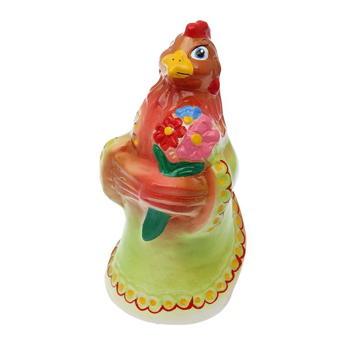 Копилка "Курица с букетом"