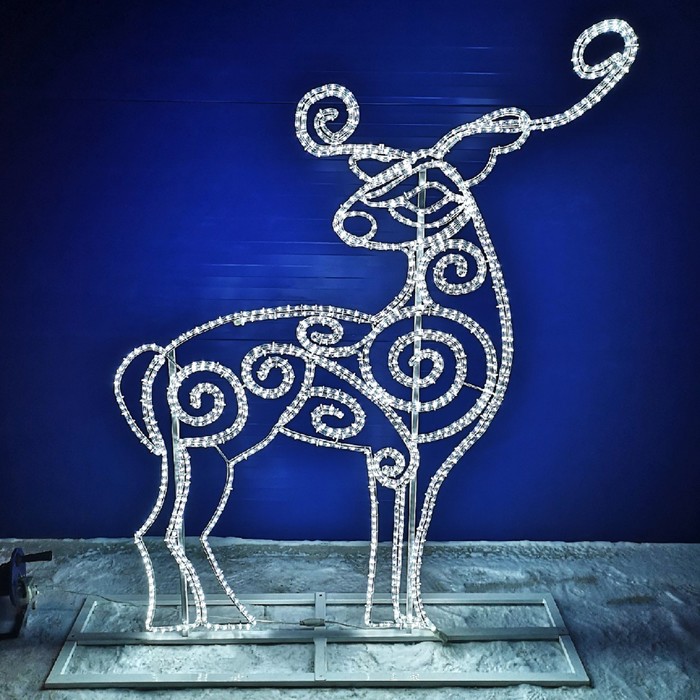 Светодиодная фигура (вертикальная установка) "ОЛЕНЬ", 2 х 1.9 х 1.5 м, led-шнур 48 м, 70 Вт 164189